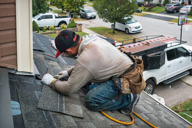 Professional Roofing technician working in Mcleod, ND